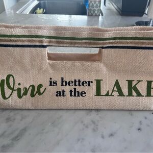 Wine is Better At The Lake Wine Tote